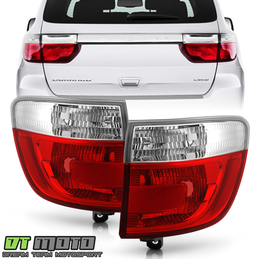 For 2011 2012 2013 Dodge Durango Factory Red Clear Tail Lights Lamps Left+Right
