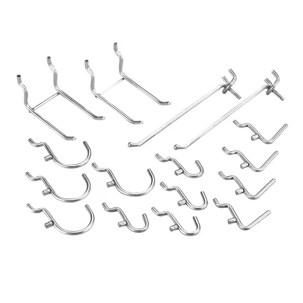 (16-Piece) 1/4 In. Metal Pegboard Hook Assortment Kit