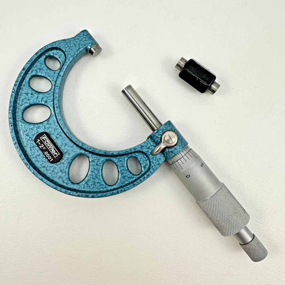Fowler Micrometer Tool 1-2" Range .0001" Graduation 52-240-102 Case Damaged