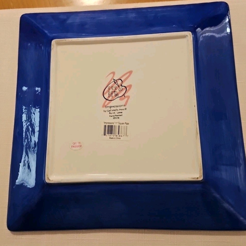 222 FIFTH- POINT LOMA DESIGN HAND PAINTED CERAMIC DISH