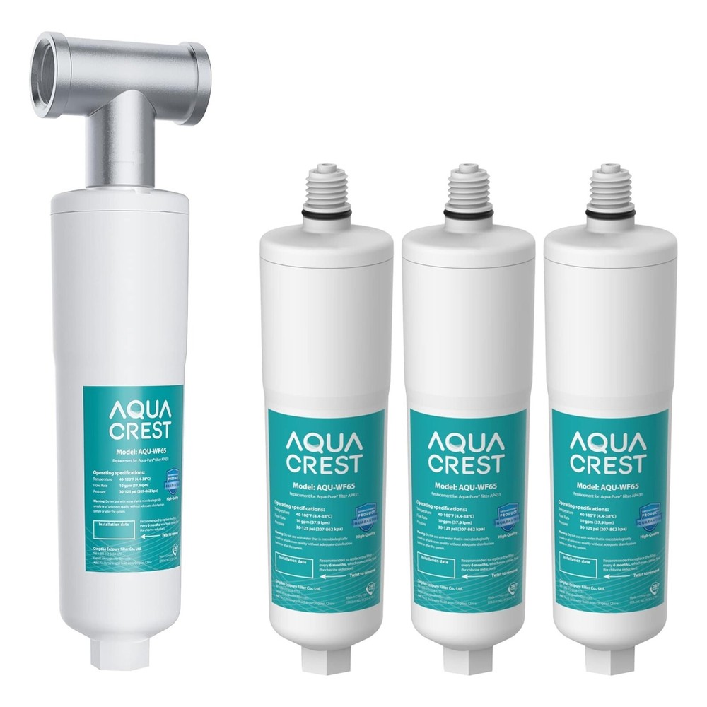 AQUA CREST AP431 Whole House Scale Inhibitor Water System, with 3 filters
