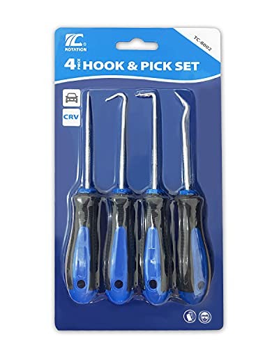 Precision Hook and Pick Set for Automotive | 4-Piece Hand Tools Blue