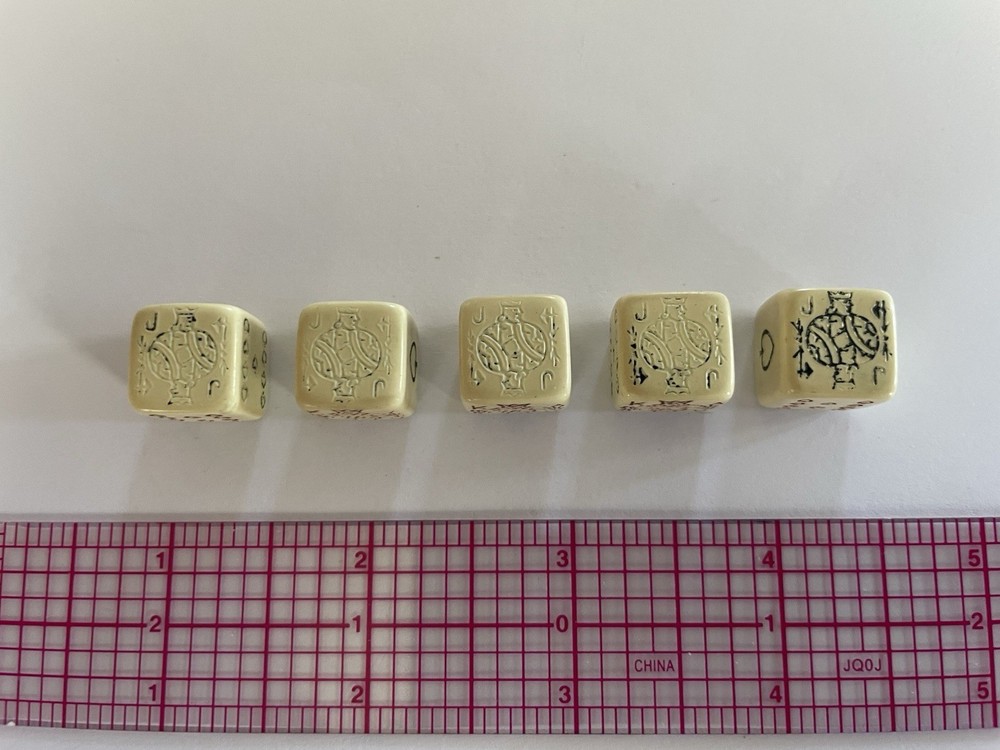 RARE Antique Poker Dice, Small