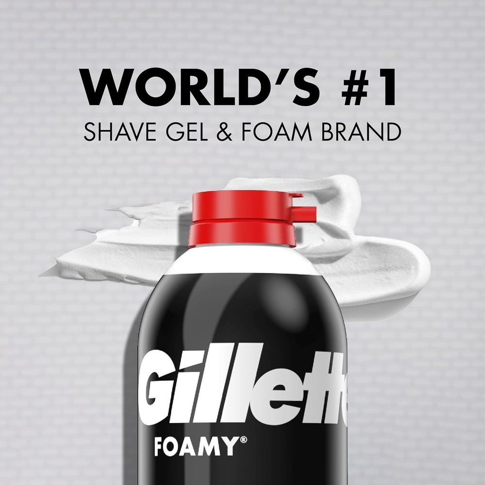 Gillette Foamy Classic 14.9oz, smooth shave, reduces irritation