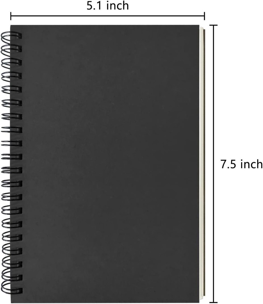Versatile Soft Cover Sketchbooks - 2 Black Blank Notebooks for Creativity