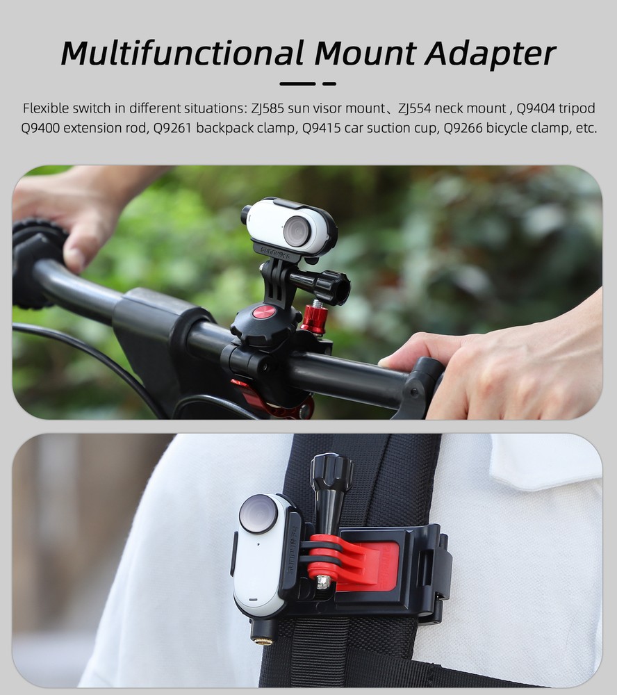 Plastic Accessory Mount Frame Camera Holder w/ Adapter for Insta360 Go 3 Camera
