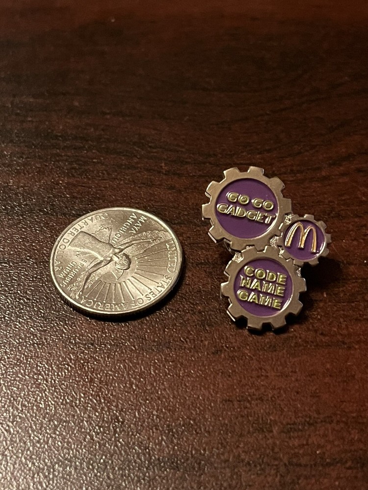 McDonald’s Go Go Gadget Code Name Game Inspector Gadget Employee Lapel Hat Pin