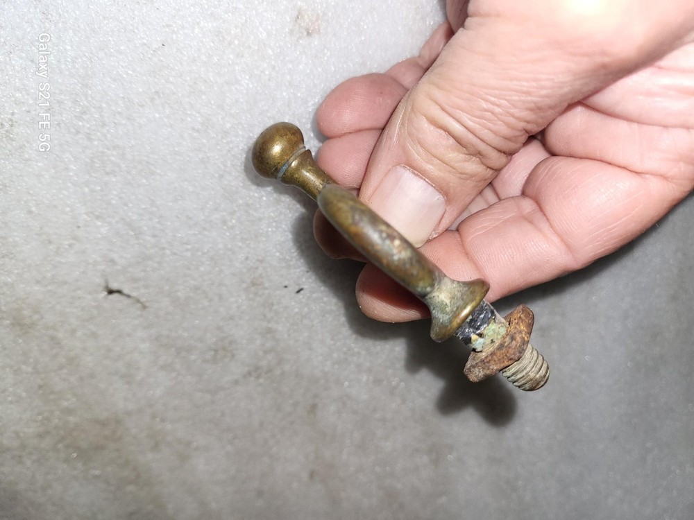 Vintage Solid Brass Fireplace Hook