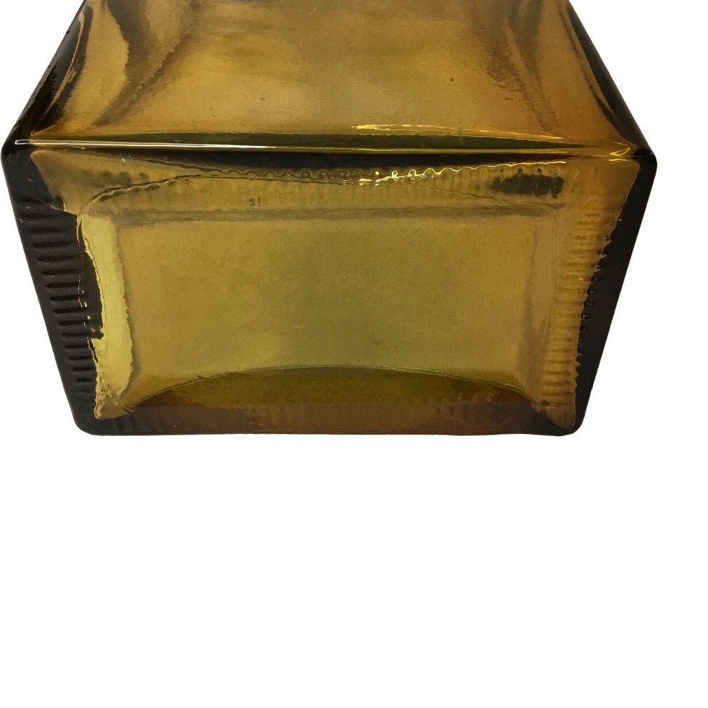 Heavy Gold Color Square Vase Unbranded