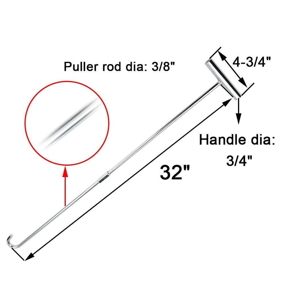 5th Wheel Pin Puller 32" Solid Steel with Chrome Plating Heavy Duty - 2pack