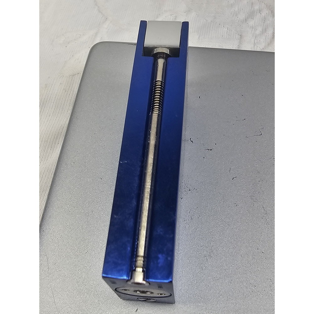 SAROME Electric Lighter Blue Metal Case Japan Handcrafted
