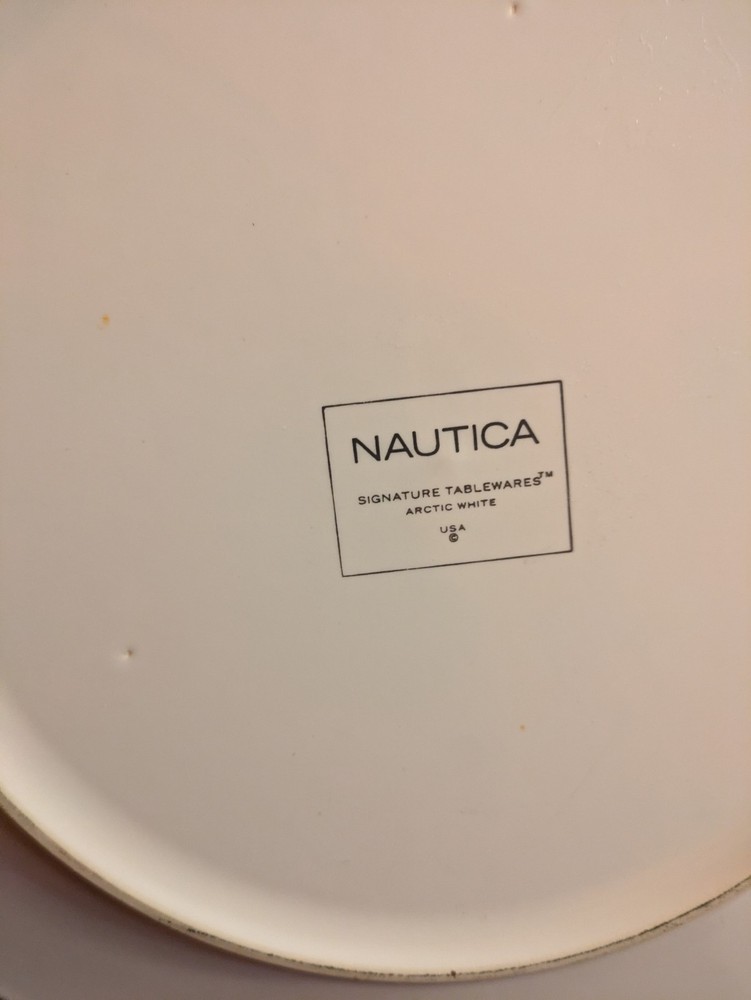 Dinner Plate Arctic White by Nautica 4 Piece Dinnerware Plates