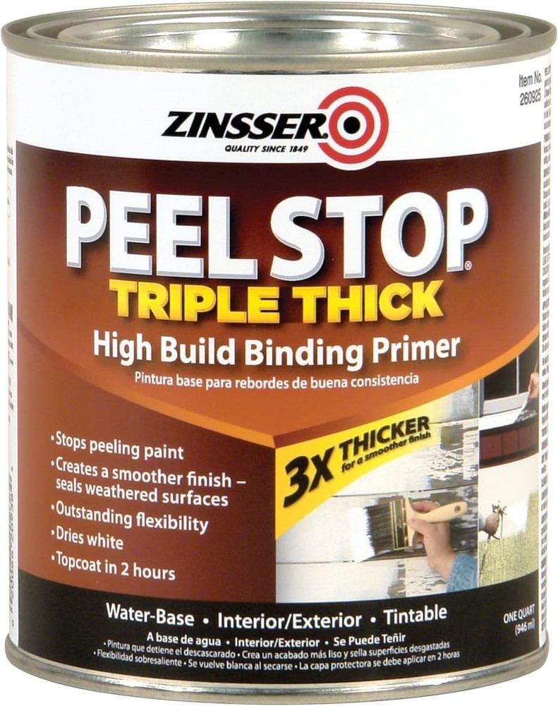 Triple Thick Peel Stop Primer - Fast-Drying High Build Binder for Interiors