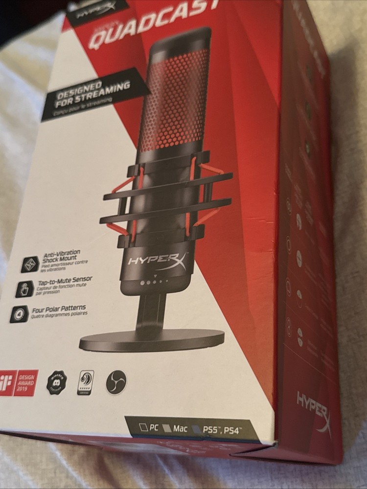 HyperX QuadCast USB Condenser Gaming Microphone For PS4/PS5/PC/Mac