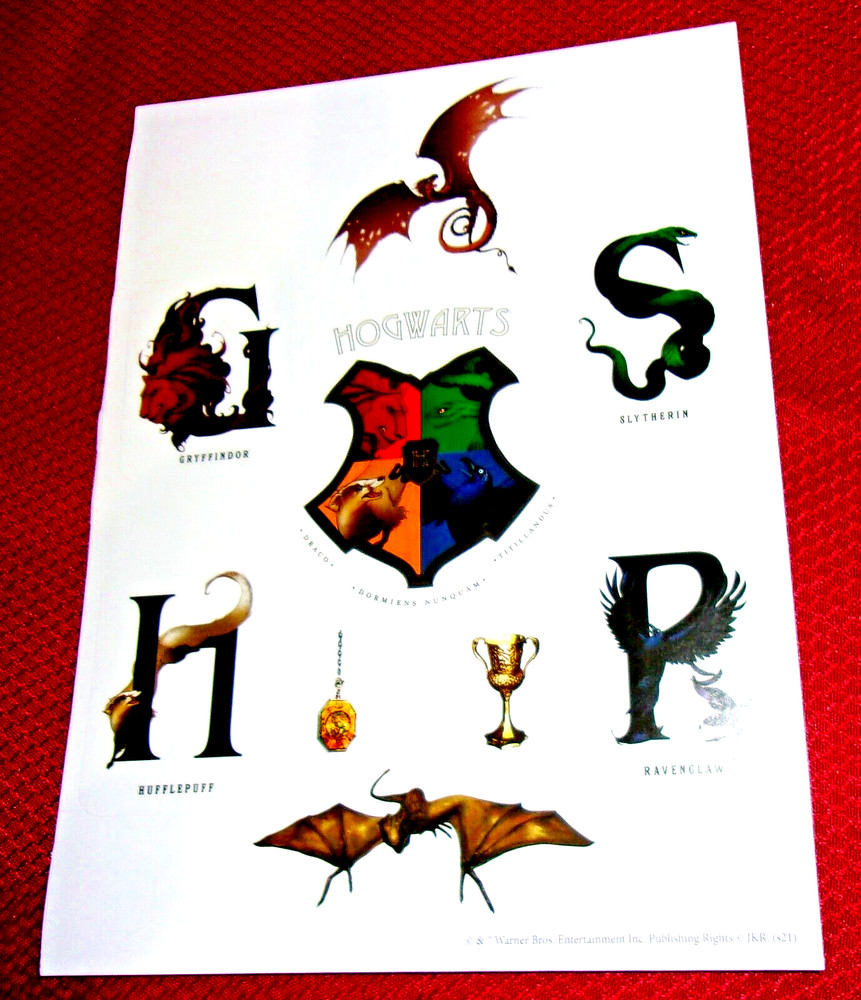 Harry Potter Sticker Sheet- House Animals 2