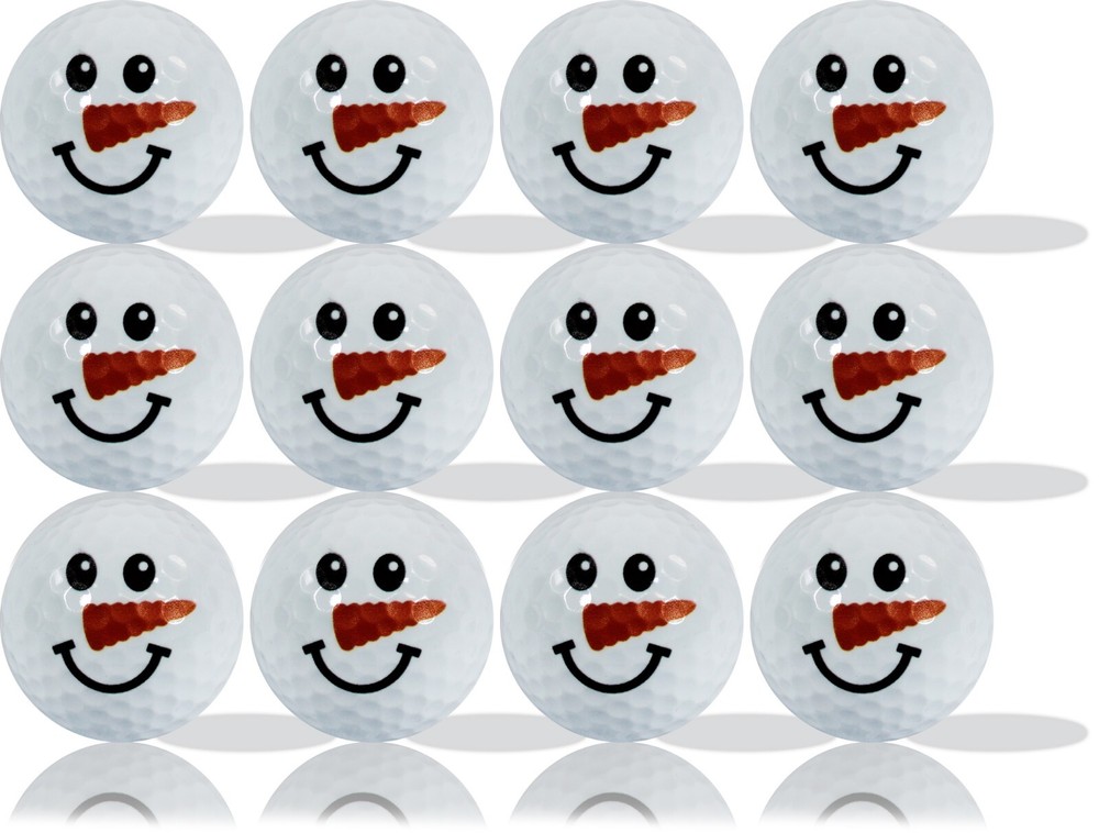 Snowman Imprint Golf Balls 12 Pack - Great Gift Idea!