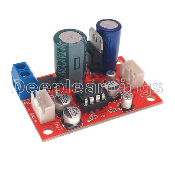 NE5532 Dynamic Microphone Stereo Preamp Amplifier Board DIY DC9-24V AC8-16V