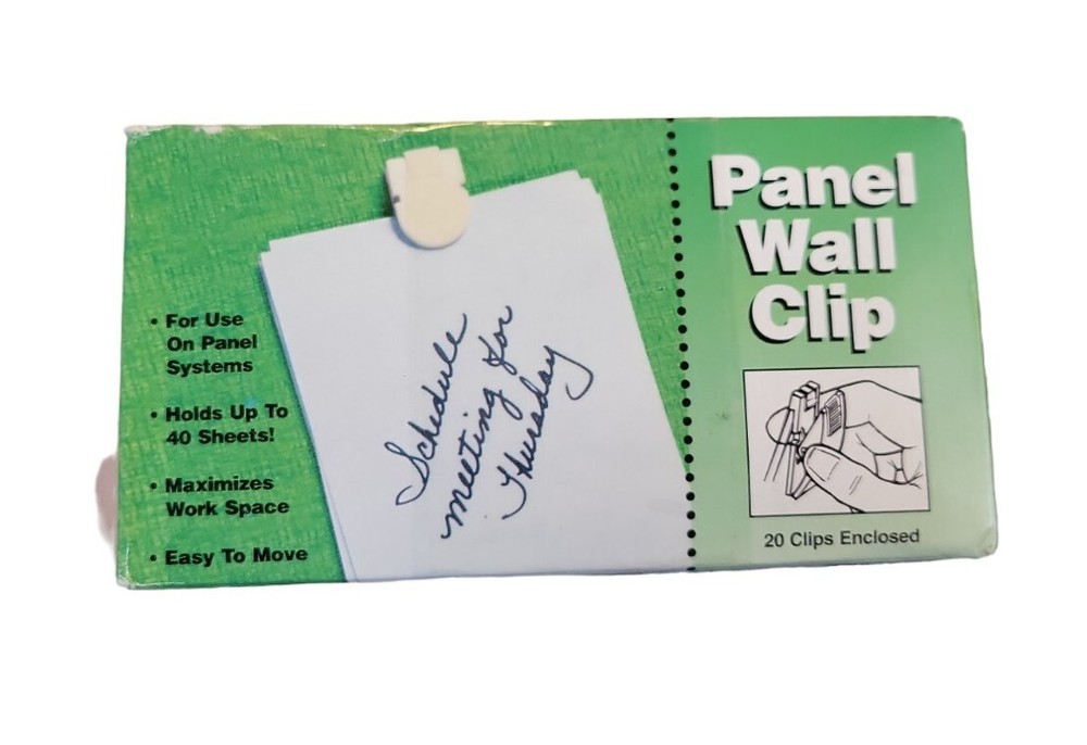 Advantus Wall Panel Cubicle Clips White Office Cubicle Pins HANGER 20 PER Box