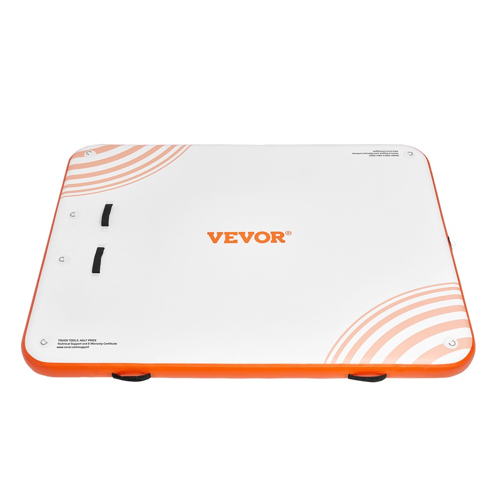 VEVOR Inflatable Floating Dock 8x6FT Inflatable Dock Platform Mat with Ladder