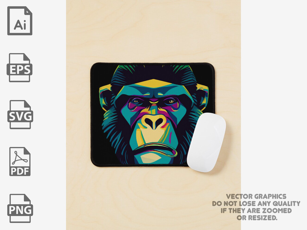 Abstract Gorilla Vector | Gorilla vector | Abstract svg | Gorilla svg | Gorilla