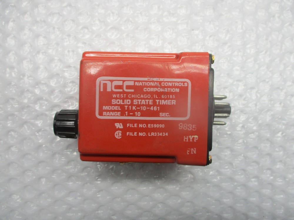 NATIONAL CONTROLS T1K-10-461 TIMER 1-10SEC NSNP