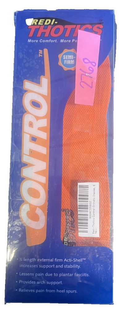 Redi-Thotics Control Orthotic Insoles Size E (M10–10.5 W11–11.5) - New