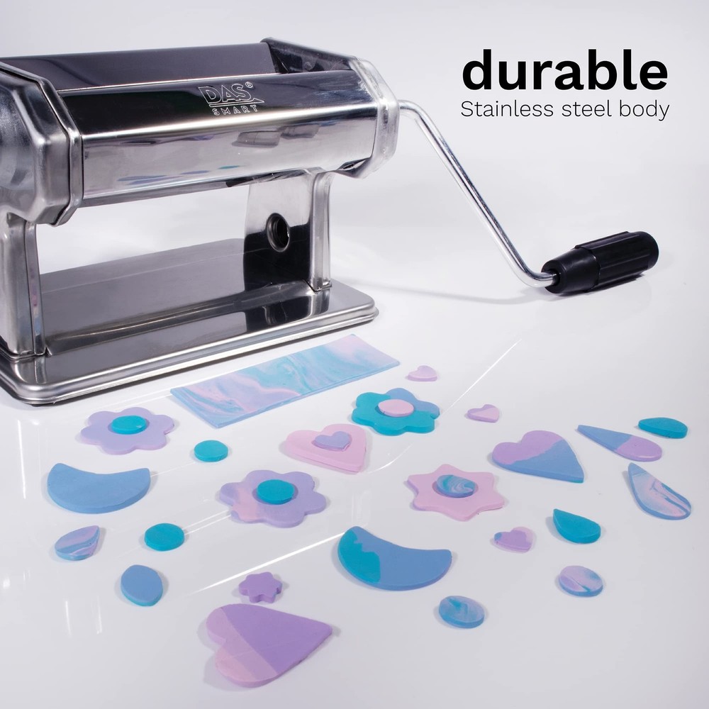 Smart Metal Clay Machine - Clay Roller Machine with 9 Thickness Options - Pol...