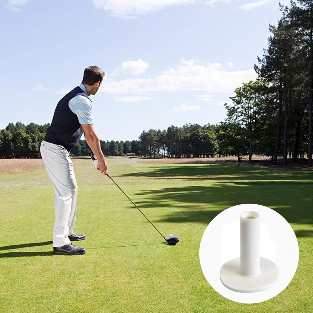 YAFIYGI 5 Pack Rubber Golf TeesTee Driving Range Value for White