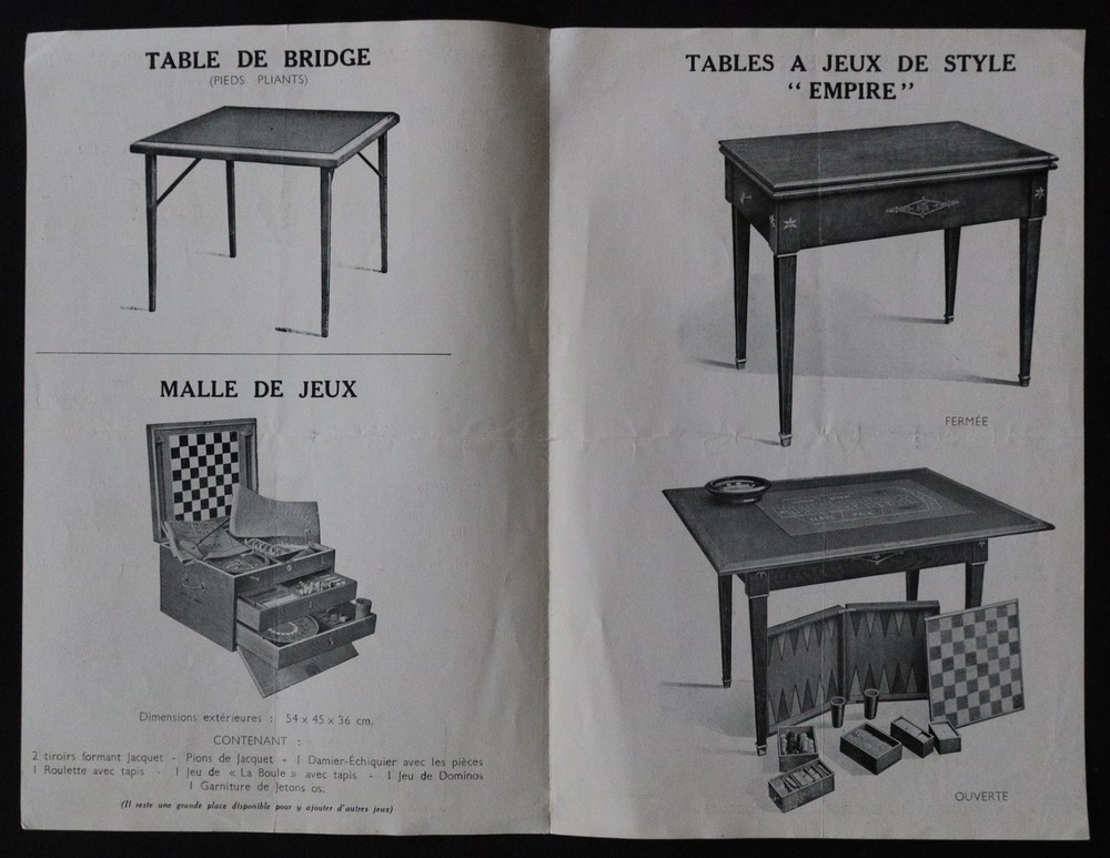 JOST Paul Gérard Precision Games Catalog Token Table Roulette Bridge