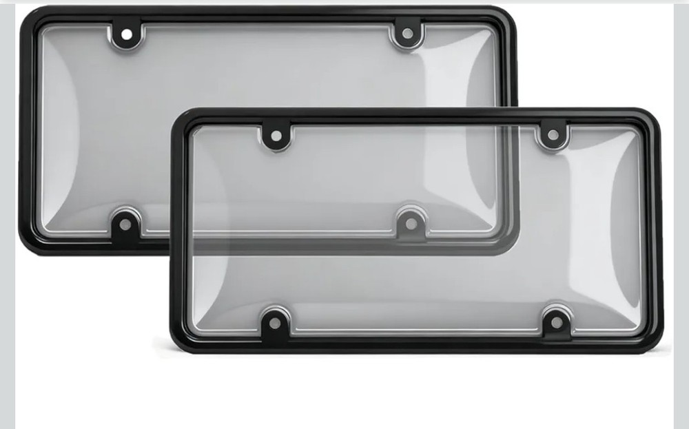 2-Pack License Plate Cover Frames Protector Combo, Clear Plate Frame Anti-Scratc