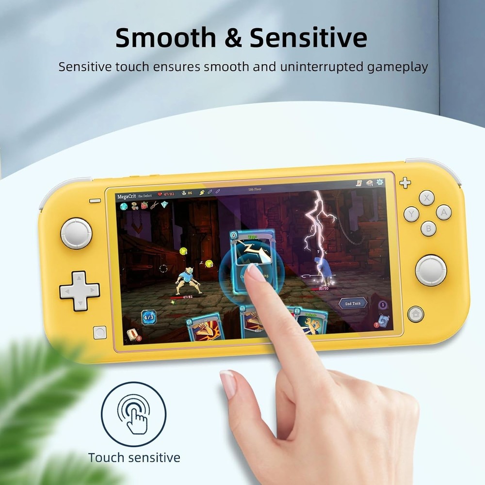 2-Pack Tempered Glass Screen Protector for Switch Lite 5.5 - Blue Light Blocking