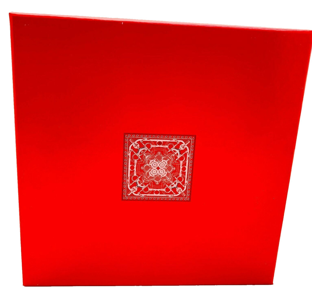 NEW Hermes Empty Multicolor Gift Boz - Red/White mix