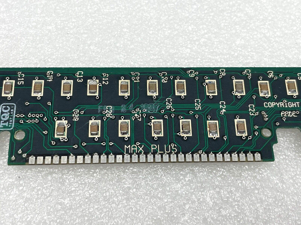 VINTAGE MAC MEMORY INC. MAX PLUS EXPANSION SIMM FOR APPLE MAC PLUS/SE NOT TESTED
