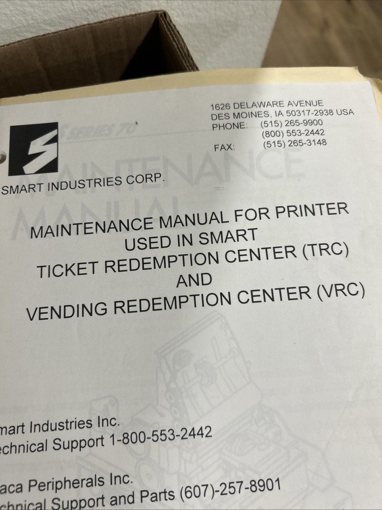 Smart Ticket Shredder Arcade Game OWNERS manual