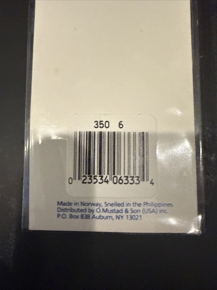 Mustad Ref 350 Size 6 Aberdeen 6 Lb Test 5 Per Pack