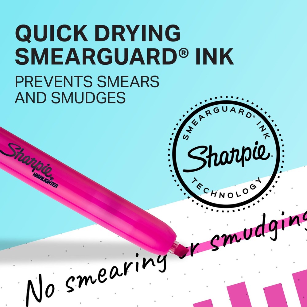Sharpie Retractable Highlighters, Chisel Tip, 12 Count (Pack of 1), Yellow
