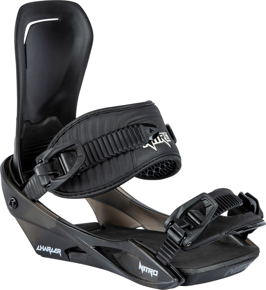 Nitro Charger Kid's Snowboard Bindings, Black, Medium MY24
