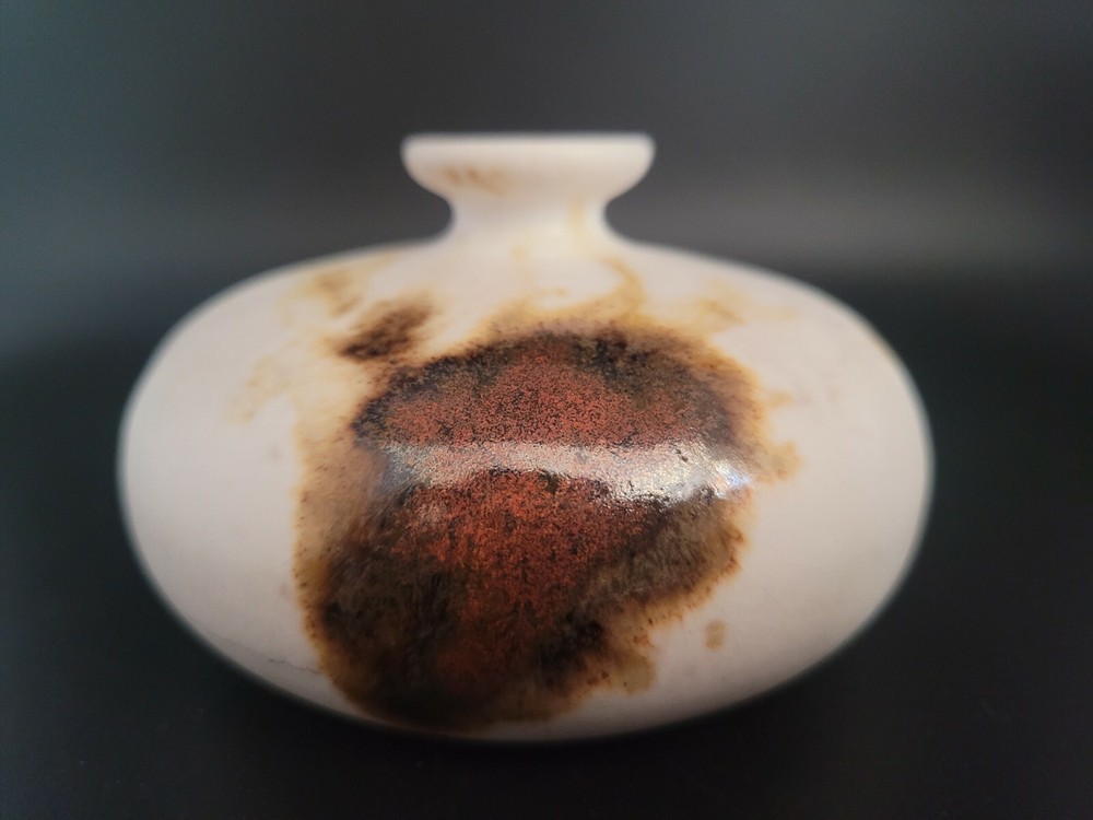 Vintage Flat Bud Vase Signed