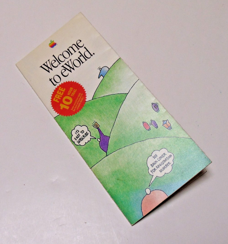 MAC Computer Apple eWORLD Community 1995 Retro Vintage Computing Brochure