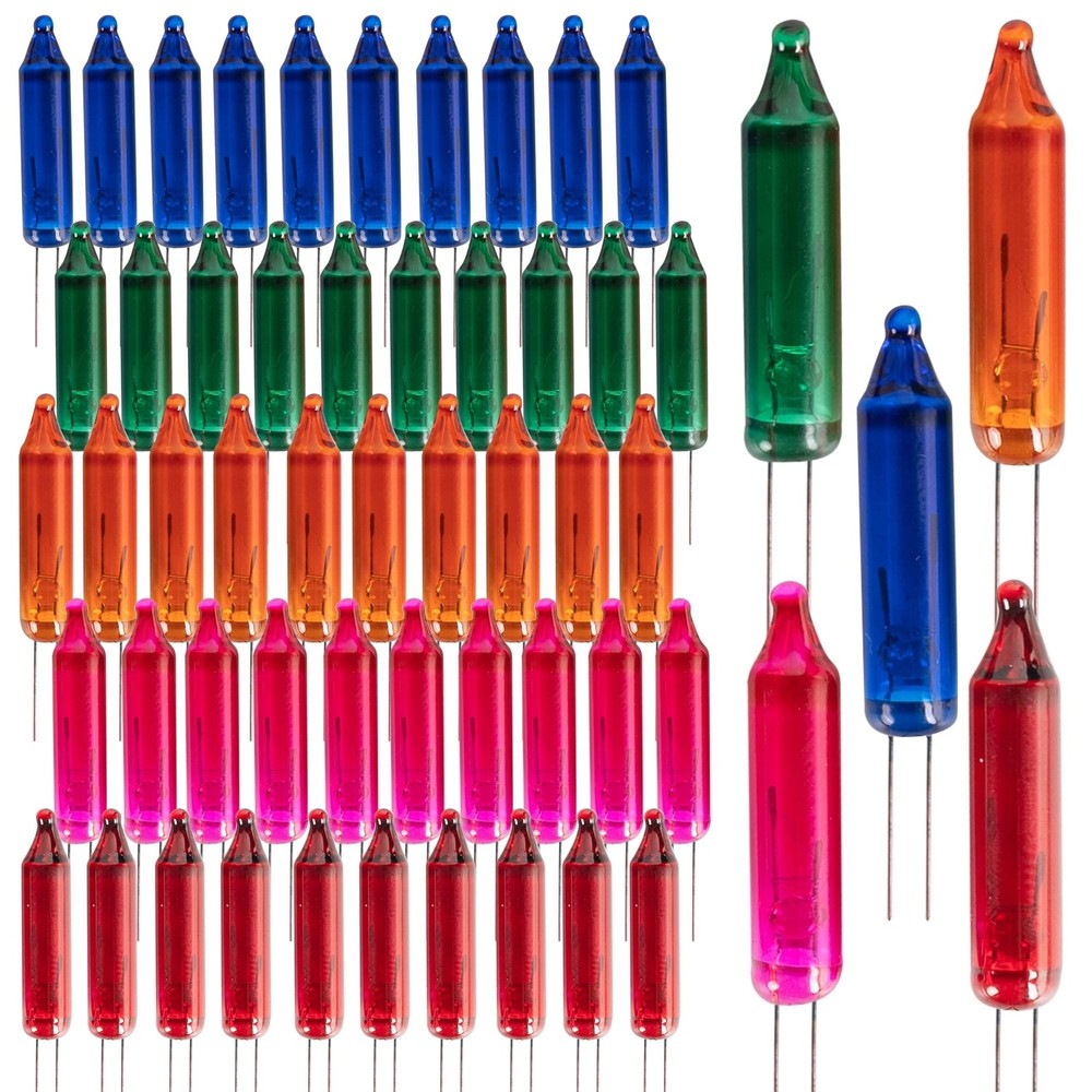 100pcs Replacement Christmas Mini Light Bulbs Multicolor Incandescent NEW