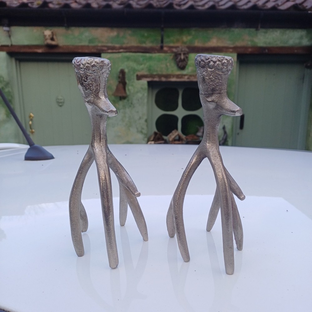 Antler horn candlesticks