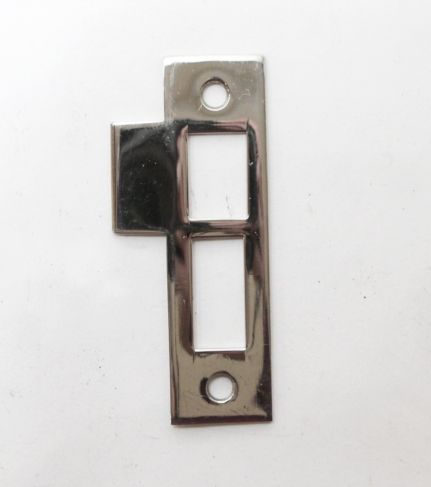 Vintage Cast Iron & Chrome Communicating Door Mortise Lock