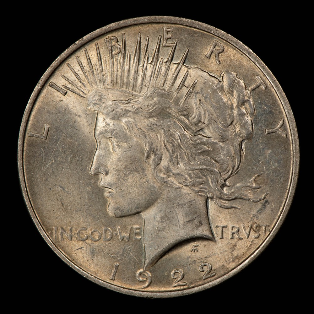 1922 $1 Peace Dollar - Mint Error Massive Struck Through Grease - VIDEO - Z6320