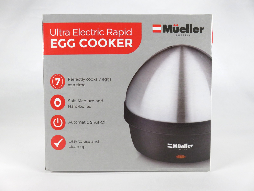Mueller Rapid Egg Cooker 7 Egg Capacity Hard Boiled Eggs MU-EGGCOOK