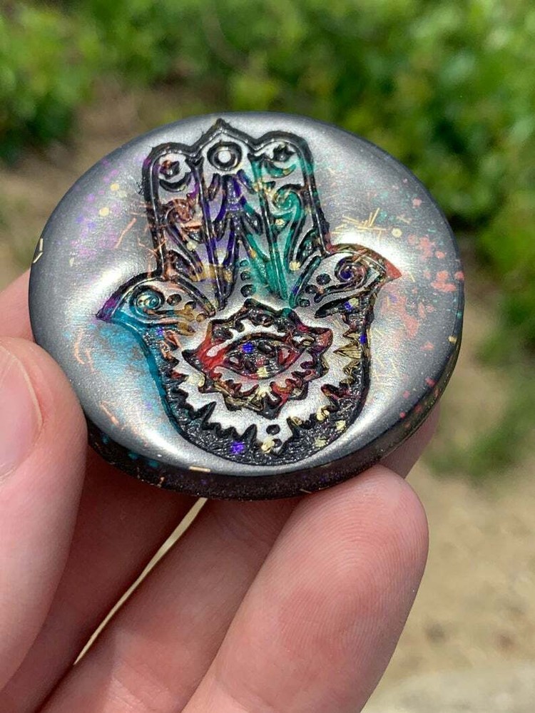 Hamsa Orgonite® Tower Buster Mini Disc - Orgone Generator®