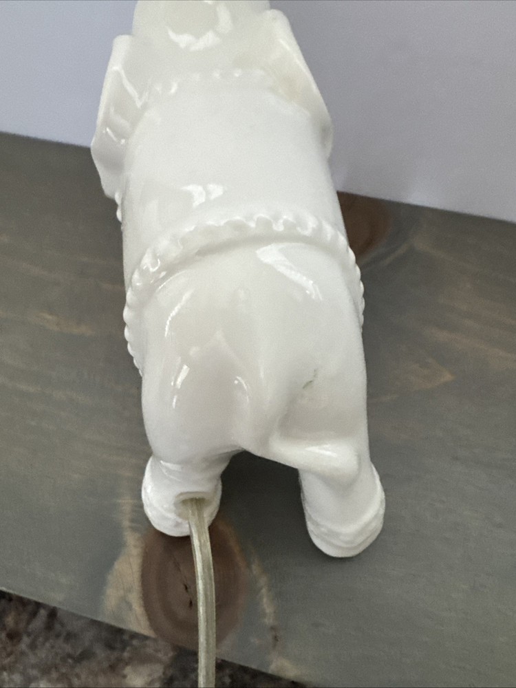 White Ceramic Elephant Night Light Tested Works