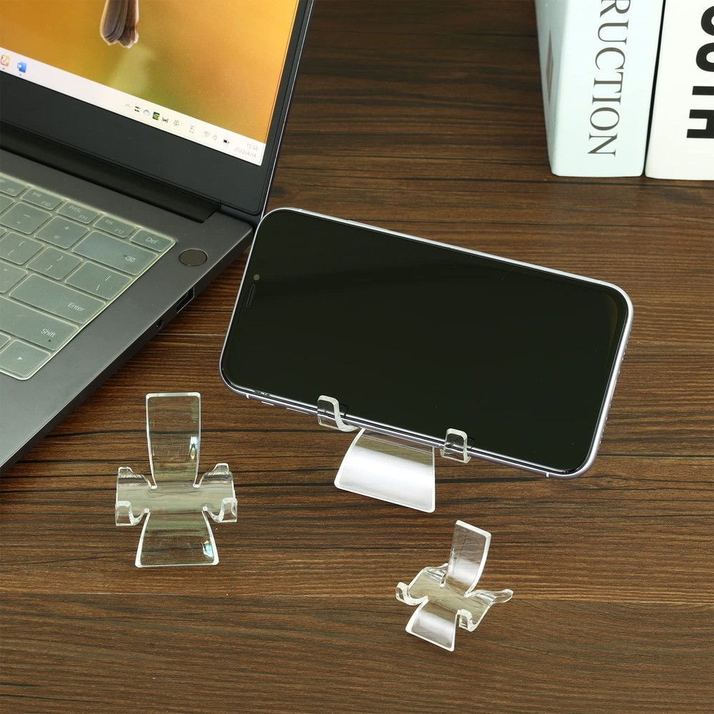 (24 PCS）Display Stand,Acrylic Rock Display Small（24 Packs）, clear