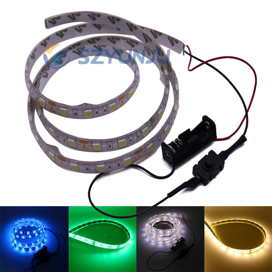 Switch Battery Powered LED strip DC12V 5050 Flexible led strip I65 waterproof