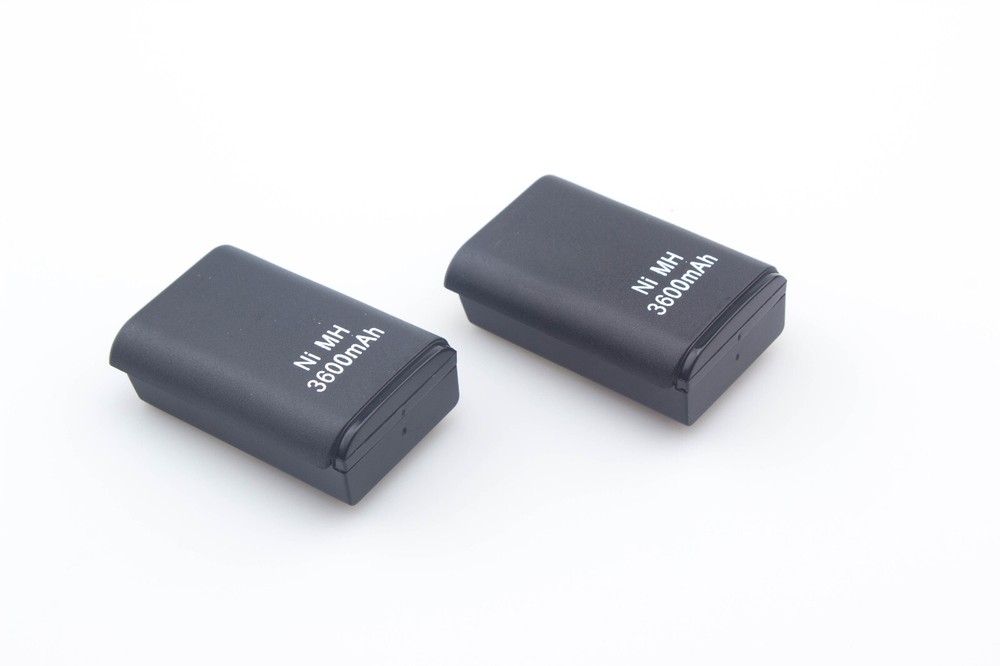 2Pack 3600mAh Battery for Xbox 360 Wireless Controller Ni-MH Replacement Battery