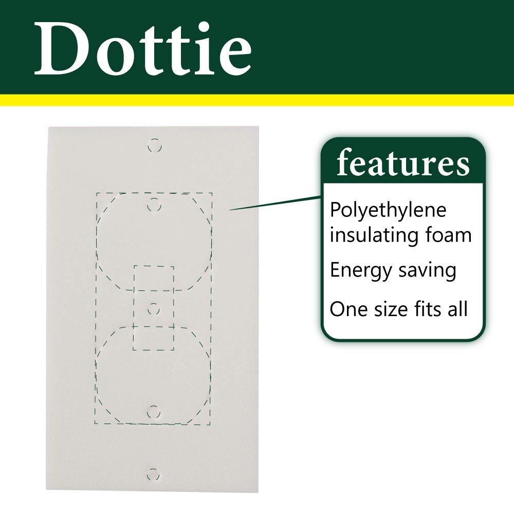 Dottie WPI100 Wall Plate Insulation Gasket (100 Pack)